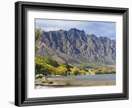 View across Frankton Arm to the Remarkables, autumn, Queenstown, Queenstown-Lakes district, Otago, -Ruth Tomlinson-Framed Photographic Print