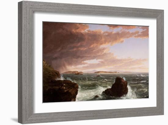 View across Frenchman's Bay from Mt. Desert Island, after a Squall, 1845-Thomas Cole-Framed Giclee Print