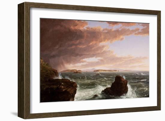 View across Frenchman's Bay from Mt. Desert Island, after a Squall, 1845-Thomas Cole-Framed Giclee Print