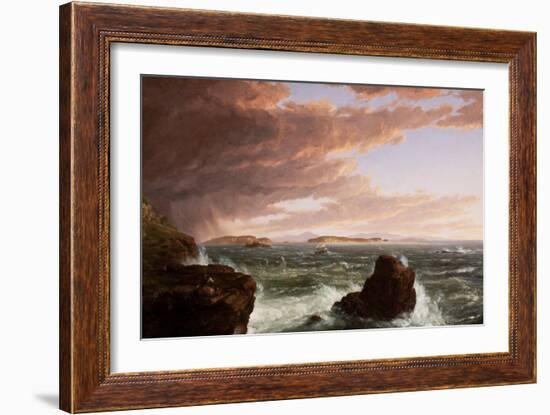 View across Frenchman's Bay from Mt. Desert Island, after a Squall, 1845-Thomas Cole-Framed Giclee Print