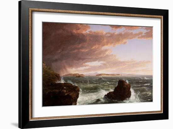 View across Frenchman's Bay from Mt. Desert Island, after a Squall, 1845-Thomas Cole-Framed Giclee Print