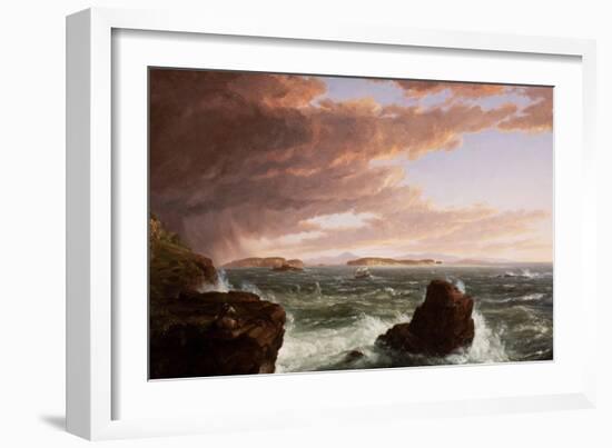 View across Frenchman's Bay from Mt. Desert Island, after a Squall, 1845-Thomas Cole-Framed Giclee Print