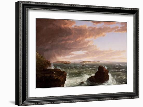 View across Frenchman's Bay from Mt. Desert Island, after a Squall, 1845-Thomas Cole-Framed Giclee Print