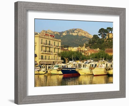 View across Harbour in the Evening, Cassis, Bouches-Du-Rhone, Cote D'Azur, Provence, France-Tomlinson Ruth-Framed Photographic Print