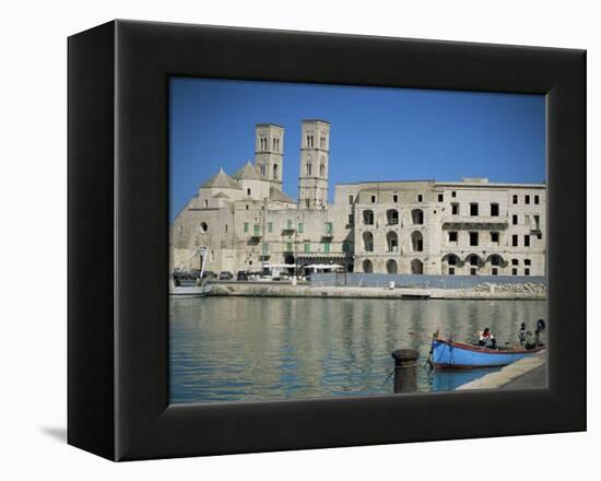 View Across Harbour to Duomo Vecchio, Molfetta, Puglia, Italy, Mediterranean-Sheila Terry-Framed Premier Image Canvas