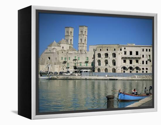 View Across Harbour to Duomo Vecchio, Molfetta, Puglia, Italy, Mediterranean-Sheila Terry-Framed Premier Image Canvas