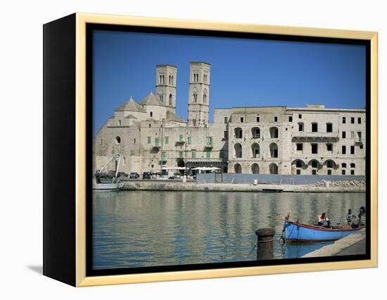 View Across Harbour to Duomo Vecchio, Molfetta, Puglia, Italy, Mediterranean-Sheila Terry-Framed Premier Image Canvas
