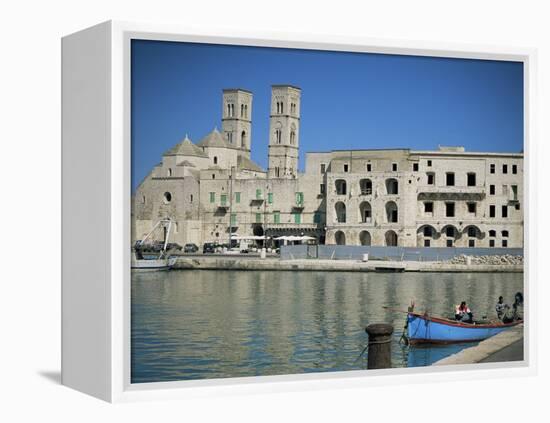 View Across Harbour to Duomo Vecchio, Molfetta, Puglia, Italy, Mediterranean-Sheila Terry-Framed Premier Image Canvas