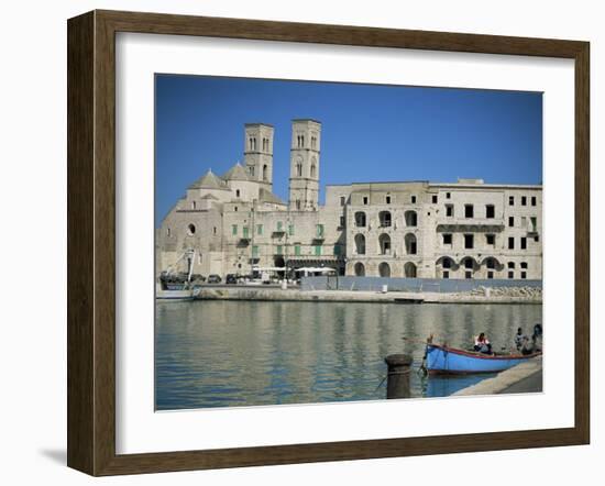 View Across Harbour to Duomo Vecchio, Molfetta, Puglia, Italy, Mediterranean-Sheila Terry-Framed Photographic Print