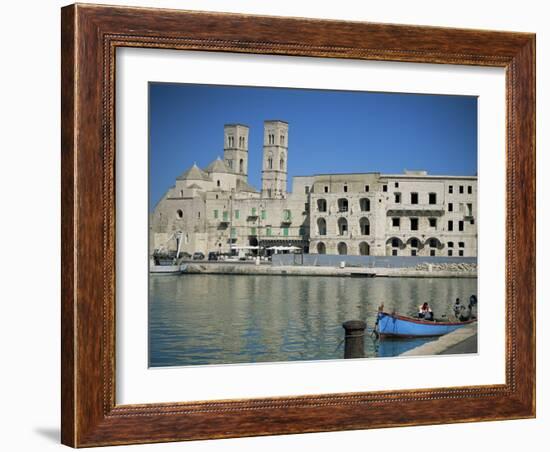 View Across Harbour to Duomo Vecchio, Molfetta, Puglia, Italy, Mediterranean-Sheila Terry-Framed Photographic Print