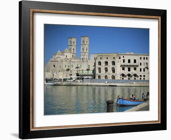 View Across Harbour to Duomo Vecchio, Molfetta, Puglia, Italy, Mediterranean-Sheila Terry-Framed Photographic Print