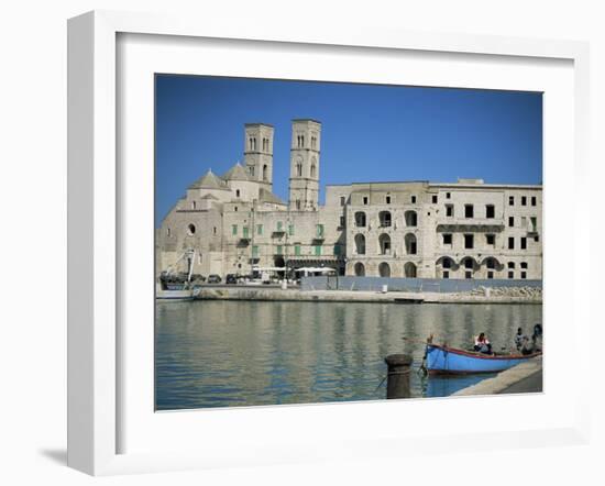 View Across Harbour to Duomo Vecchio, Molfetta, Puglia, Italy, Mediterranean-Sheila Terry-Framed Photographic Print