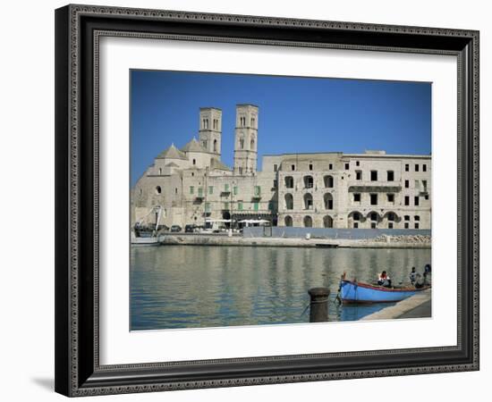 View Across Harbour to Duomo Vecchio, Molfetta, Puglia, Italy, Mediterranean-Sheila Terry-Framed Photographic Print