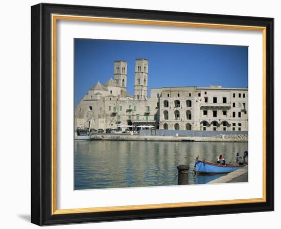 View Across Harbour to Duomo Vecchio, Molfetta, Puglia, Italy, Mediterranean-Sheila Terry-Framed Photographic Print