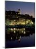 View Across Harbour to the Old Quarter of Le Suquet, at Night, Cannes, French Riviera, France-Ruth Tomlinson-Mounted Photographic Print