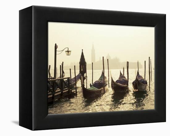 View Across Lagoon Towards San Giorgio Maggiore, from St. Mark's, Venice, Veneto, Italy-Lee Frost-Framed Premier Image Canvas