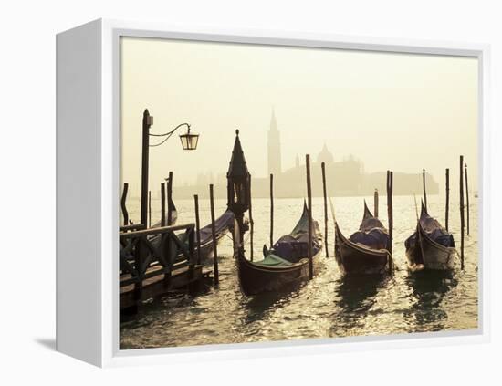 View Across Lagoon Towards San Giorgio Maggiore, from St. Mark's, Venice, Veneto, Italy-Lee Frost-Framed Premier Image Canvas