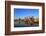 View across Main River towards the skyline of Frankfurt am Main, Hesse, Germany, Europe-Hans-Peter Merten-Framed Photographic Print