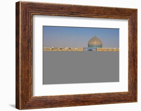 View across Naqsh-e (Imam) Square, UNESCO World Heritage Site, from Ali Qapu Palace opposite Sheikh-James Strachan-Framed Photographic Print