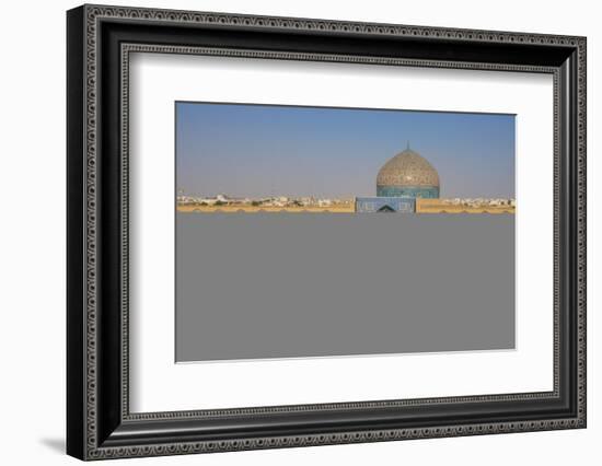 View across Naqsh-e (Imam) Square, UNESCO World Heritage Site, from Ali Qapu Palace opposite Sheikh-James Strachan-Framed Photographic Print