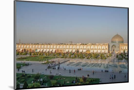 View across Naqsh-e (Imam) Square, UNESCO World Heritage Site, from Ali Qapu Palace opposite Sheikh-James Strachan-Mounted Photographic Print