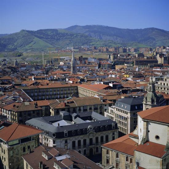 View Across Old Town Bilbao Capital Of The Basque Province Of Vizcaya Pais Vasco Spain Europe Photographic Print Geoff Renner Art Com
