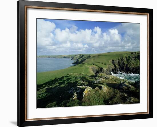 View Across Pentire Head to Coastline Near Polzeath, Cornwall, England, United Kingdom-Lee Frost-Framed Photographic Print