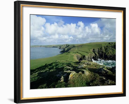 View Across Pentire Head to Coastline Near Polzeath, Cornwall, England, United Kingdom-Lee Frost-Framed Photographic Print