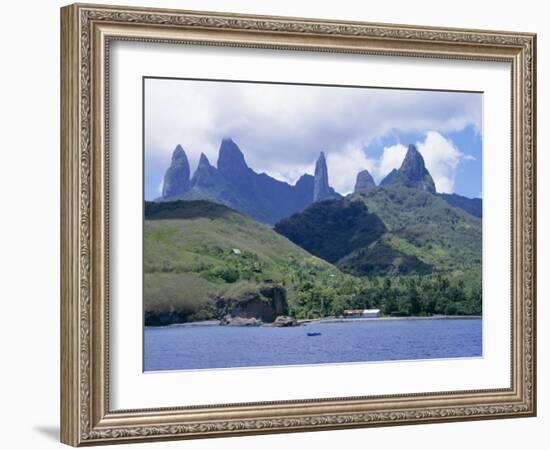 View Across Sea to Island, Fatu Hiva, Marquesas Islands, French Polynesia, South Pacific Islands-Sybil Sassoon-Framed Photographic Print