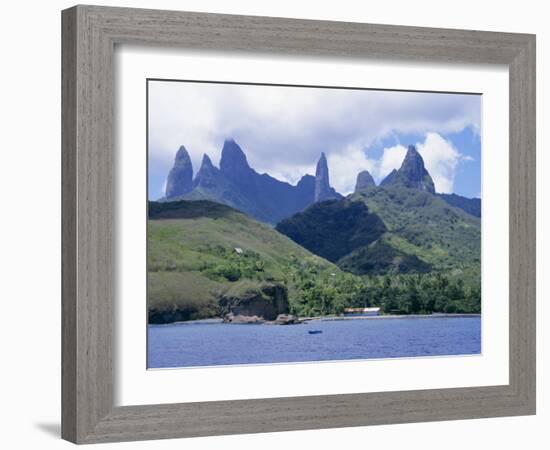 View Across Sea to Island, Fatu Hiva, Marquesas Islands, French Polynesia, South Pacific Islands-Sybil Sassoon-Framed Photographic Print