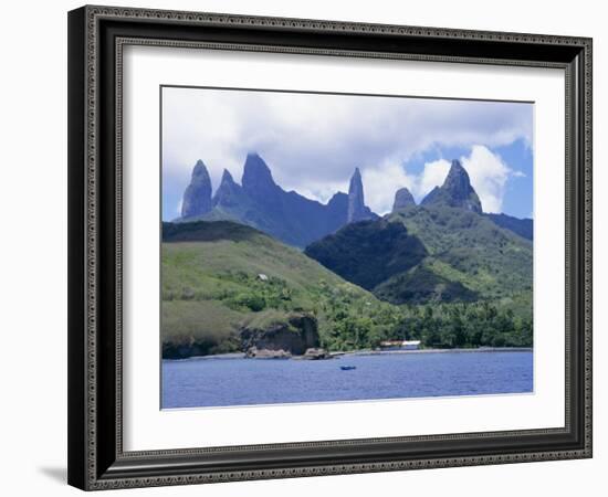 View Across Sea to Island, Fatu Hiva, Marquesas Islands, French Polynesia, South Pacific Islands-Sybil Sassoon-Framed Photographic Print