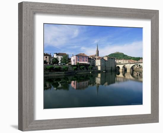 View Across the Aveyron River, St. Antonin-Noble-Val, Tarn-Et-Garonne, Midi-Pyrenees, France-Ruth Tomlinson-Framed Photographic Print