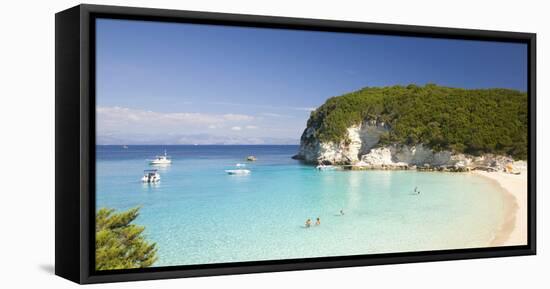 View across the Clear Turquoise Waters of Vrika Bay-Ruth Tomlinson-Framed Premier Image Canvas