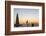 View across the Gulf of Mexico, sunset, brown pelican prominent, Mallory Square-David Tomlinson-Framed Photographic Print