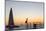 View across the Gulf of Mexico, sunset, brown pelican prominent, Mallory Square-David Tomlinson-Mounted Photographic Print