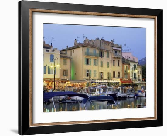 View Across the Harbour at Dusk, Cassis, Bouches-De-Rhone, Provence-Alpes-Cote-D'Azur, France-Ruth Tomlinson-Framed Photographic Print