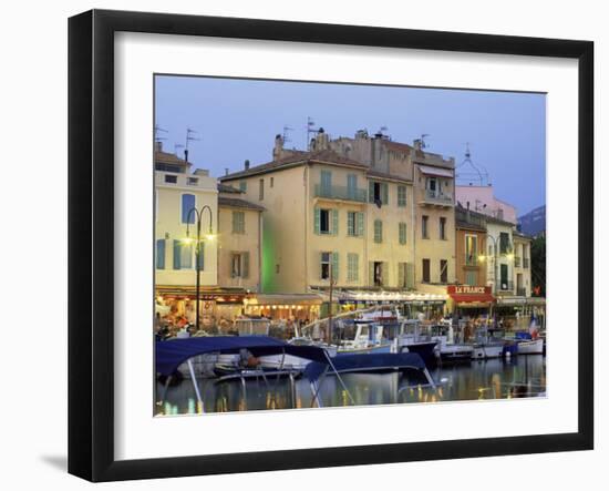 View Across the Harbour at Dusk, Cassis, Bouches-De-Rhone, Provence-Alpes-Cote-D'Azur, France-Ruth Tomlinson-Framed Photographic Print