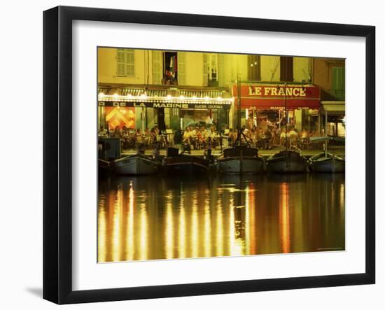 View Across the Harbour at Dusk, Cassis, Bouches-De-Rhone, Provence-Alpes-Cote-D'Azur, France-Ruth Tomlinson-Framed Photographic Print