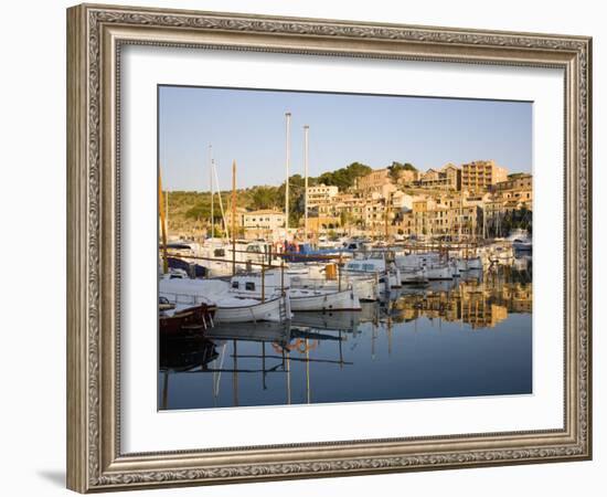 View across the Harbour at Sunrise, Port De Soller, Mallorca, Balearic Islands, Spain, Mediterranea-Ruth Tomlinson-Framed Photographic Print