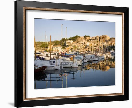 View across the Harbour at Sunrise, Port De Soller, Mallorca, Balearic Islands, Spain, Mediterranea-Ruth Tomlinson-Framed Photographic Print