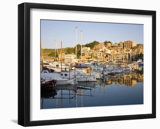 View across the Harbour at Sunrise, Port De Soller, Mallorca, Balearic Islands, Spain, Mediterranea-Ruth Tomlinson-Framed Photographic Print