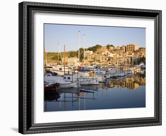 View across the Harbour at Sunrise, Port De Soller, Mallorca, Balearic Islands, Spain, Mediterranea-Ruth Tomlinson-Framed Photographic Print