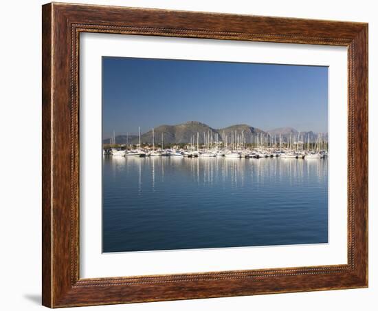 View across the Harbour Port D'Alcudia, Mallorca, Balearic Islands, Spain, Mediterranean, Europe-Ruth Tomlinson-Framed Photographic Print