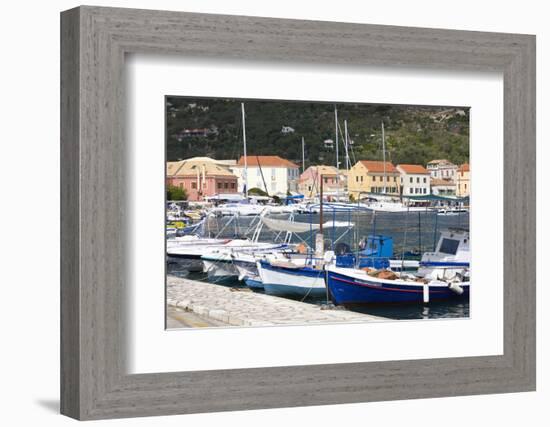 View across the Harbour to Colourful Waterfront Buildings-Ruth Tomlinson-Framed Photographic Print