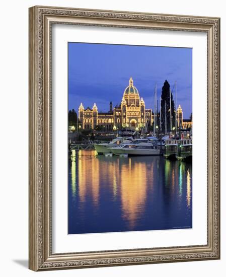 View Across the Inner Harbour to the Parliament Buildings, British Columbia (B.C.), Canada-Ruth Tomlinson-Framed Photographic Print