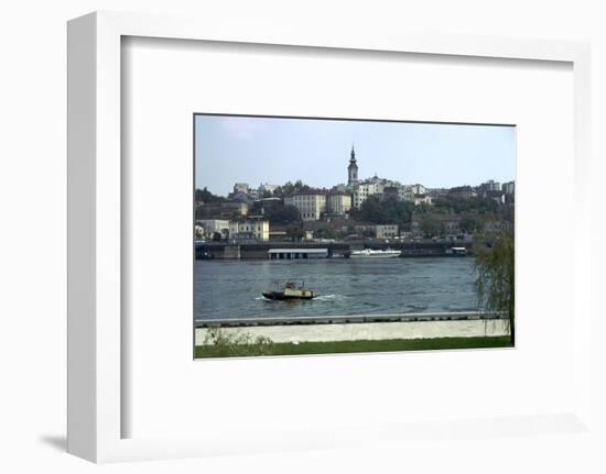 View across the river Sava to the Old Town in Belgrade, 19th century-Unknown-Framed Photographic Print