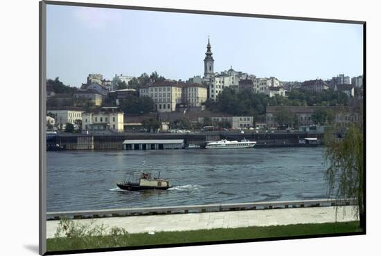 View across the river Sava to the Old Town in Belgrade, 19th century-Unknown-Mounted Photographic Print