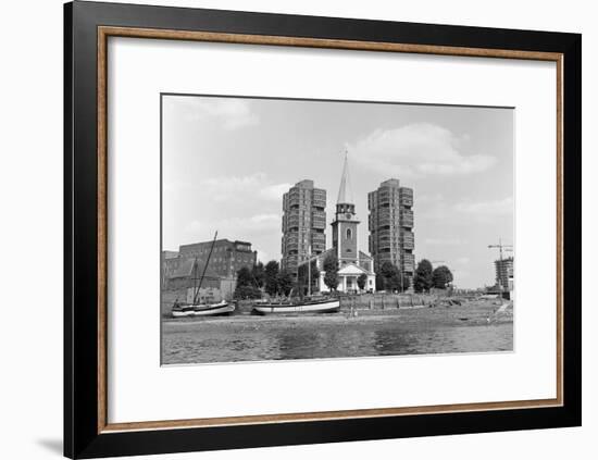 View across the Thames at Battersea. 21st August 1971-Staff-Framed Photographic Print