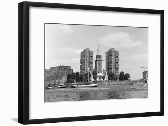 View across the Thames at Battersea. 21st August 1971-Staff-Framed Photographic Print