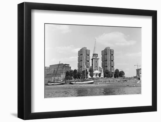 View across the Thames at Battersea. 21st August 1971-Staff-Framed Photographic Print